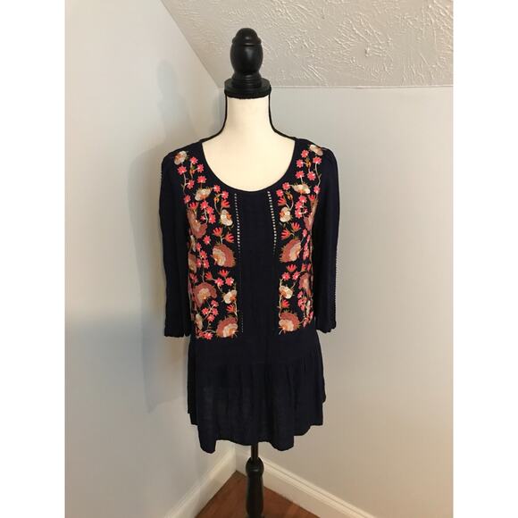 Anthropologie Floreat Luana Embroidered Tunic Blouse - Size 8 - Picture 2 of 13